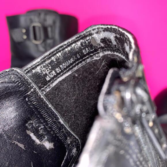 Clarks Mascarpone Cafe Black Leather High Ankle Heeled Moto Boot Sz 9.5 - Picture 8 of 8